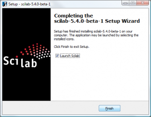 Scilab on Windows - Completing the Setup Wizard